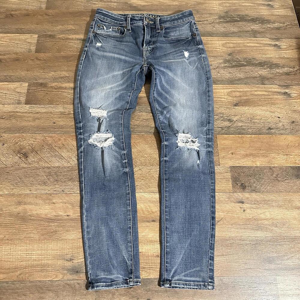 AMERICAN EAGLE Jeans Mens 28x30 Distressed Extreme Flex 4 Slim Stretch Denim